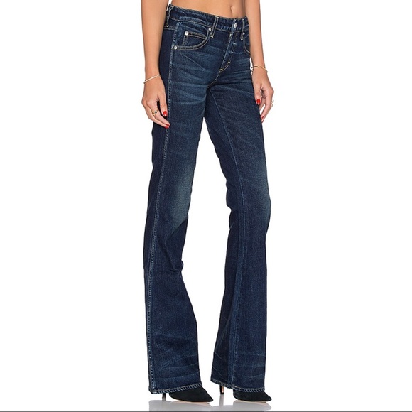 Revolve AMO kick boot jeans True Blue RELISTED - Picture 10 of 12